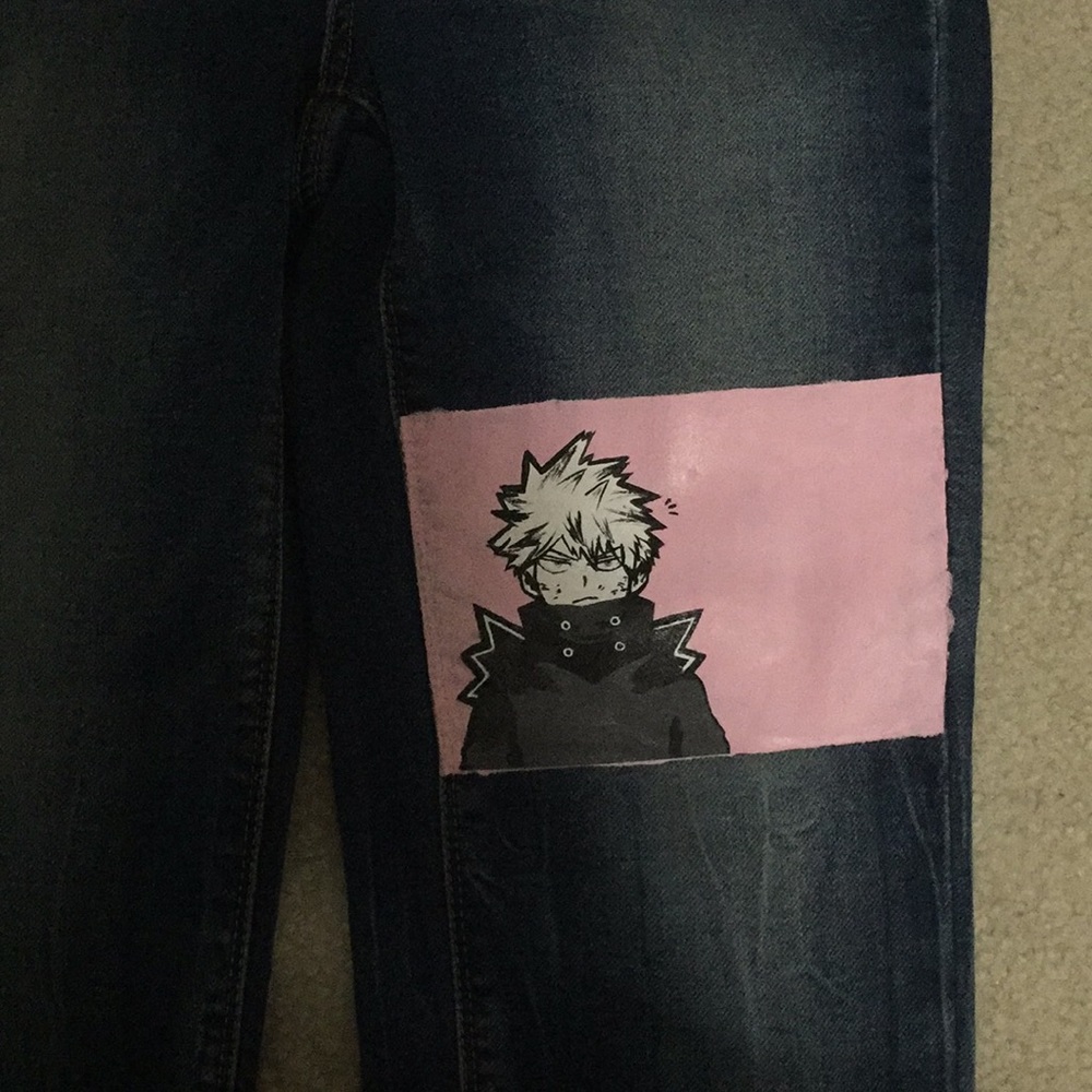 Bakugo Hand Painted Jeans